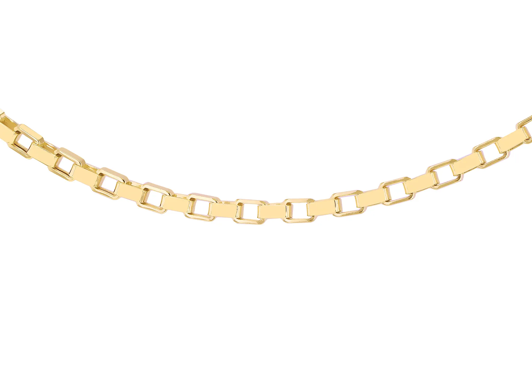 9ct Square Paper Chain Necklace 20