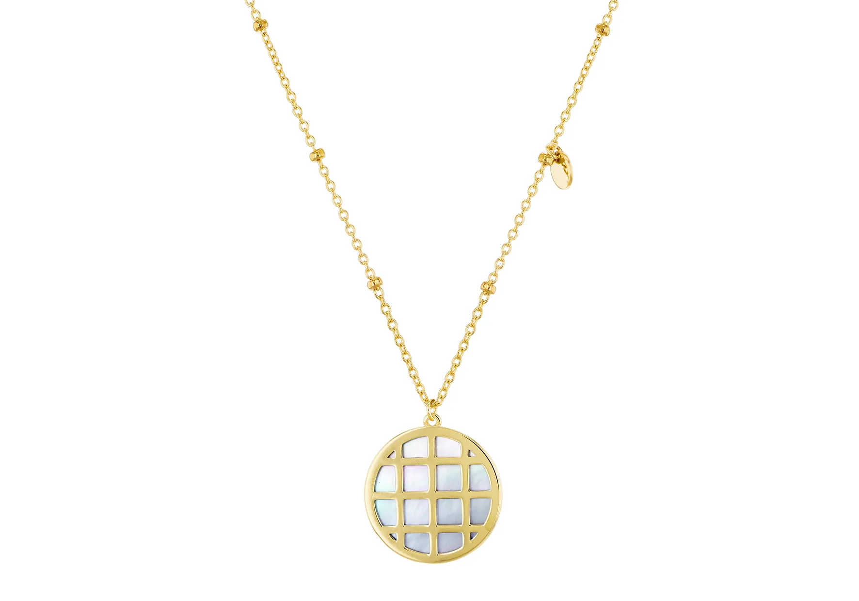 9ct Mop Basket Necklace