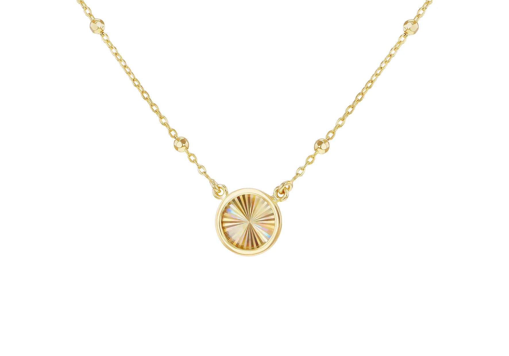 9ct Rainbow Circle Pendant