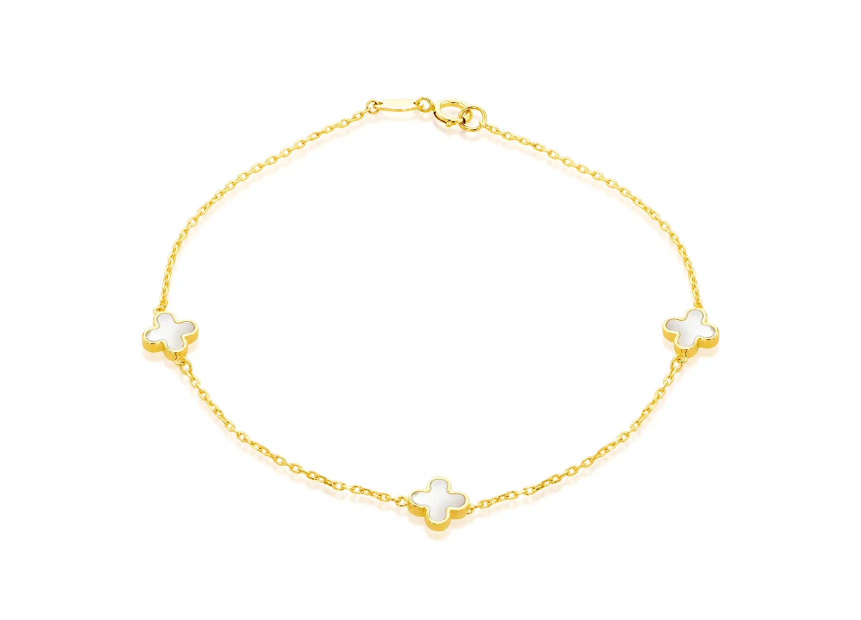 9ct Yellow Gold Mother Of Pearl Bracelet 16618