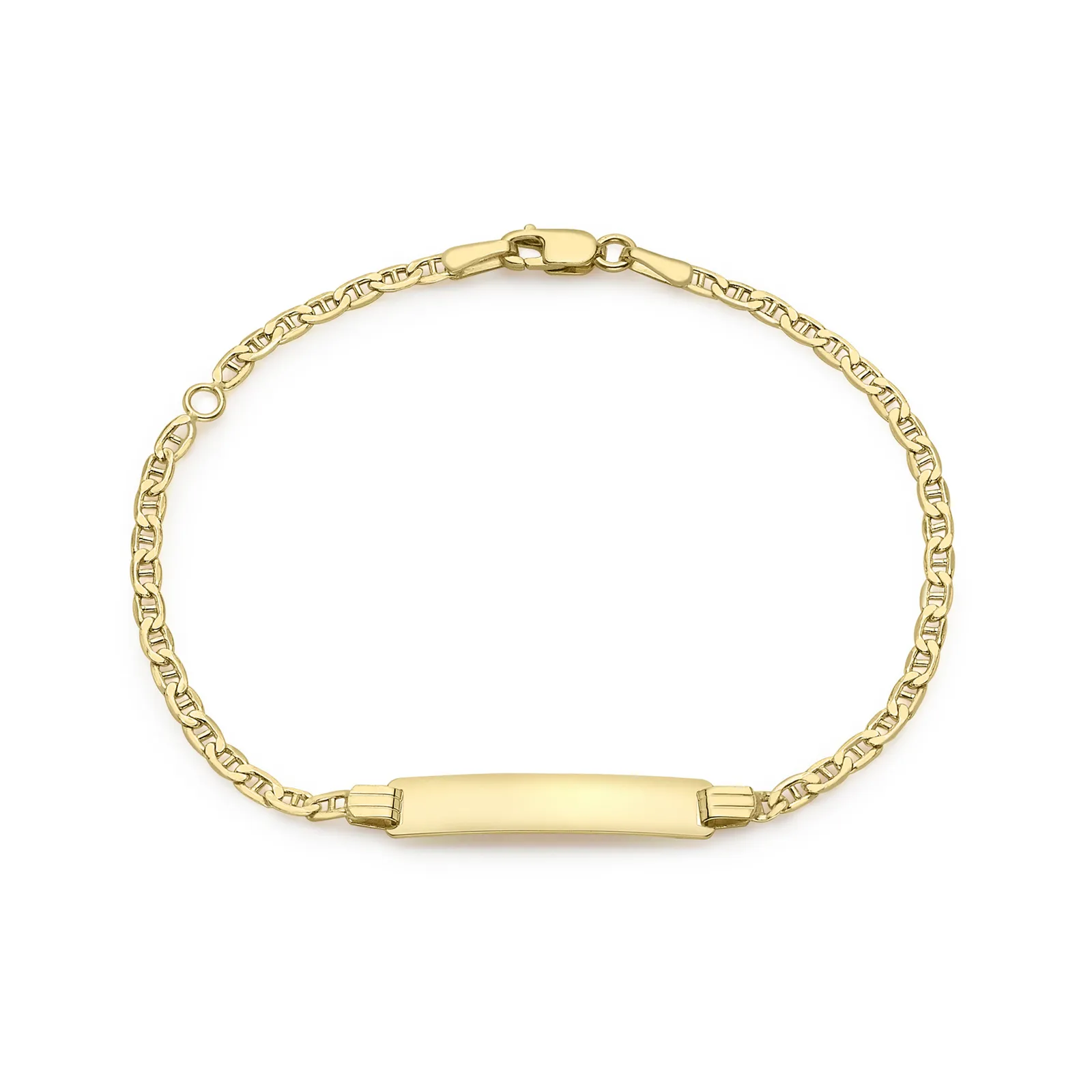 9ct Gold Rambo Ladies Id Bracelet 