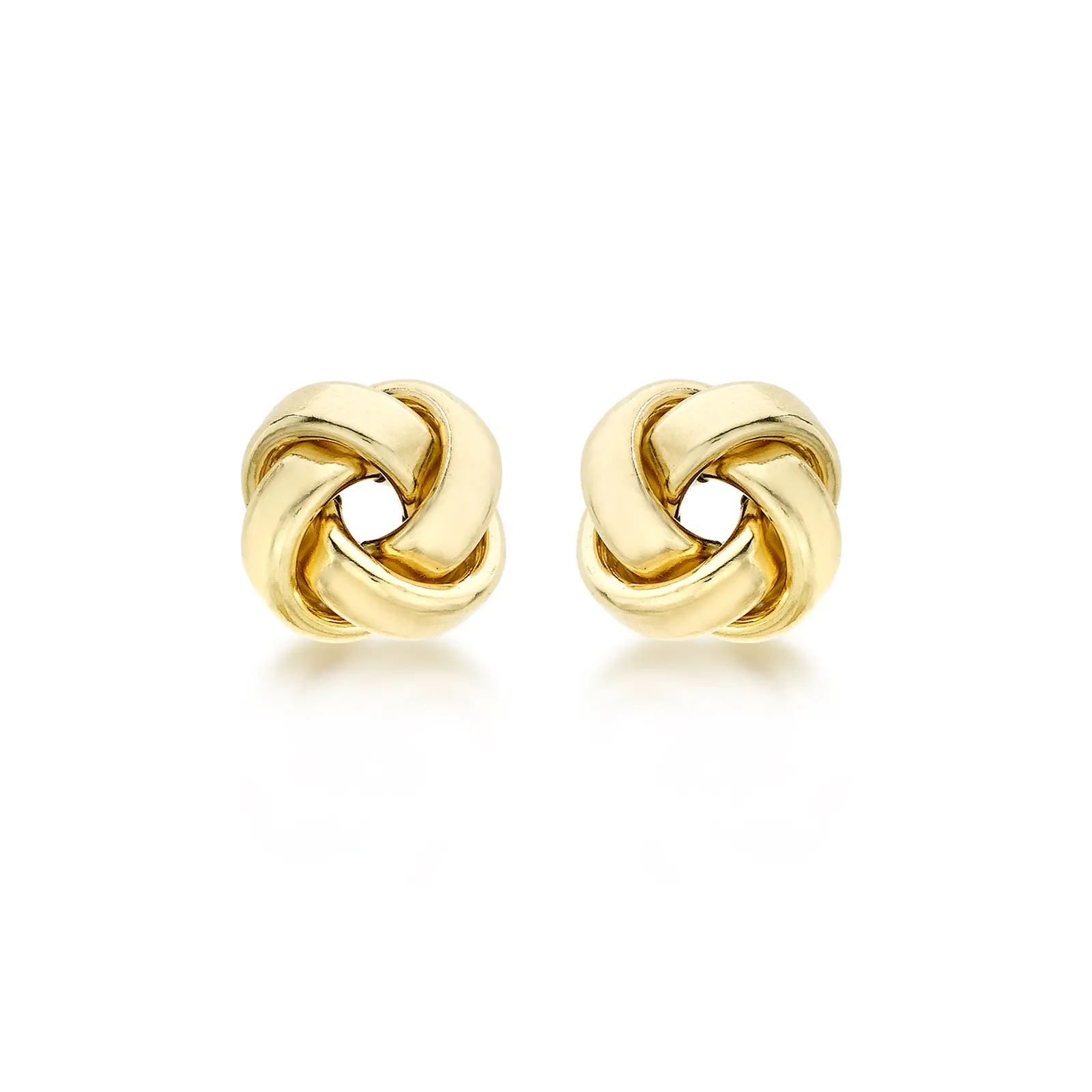 9ct Yellow Gold 10mm Knot Stud Earrings 