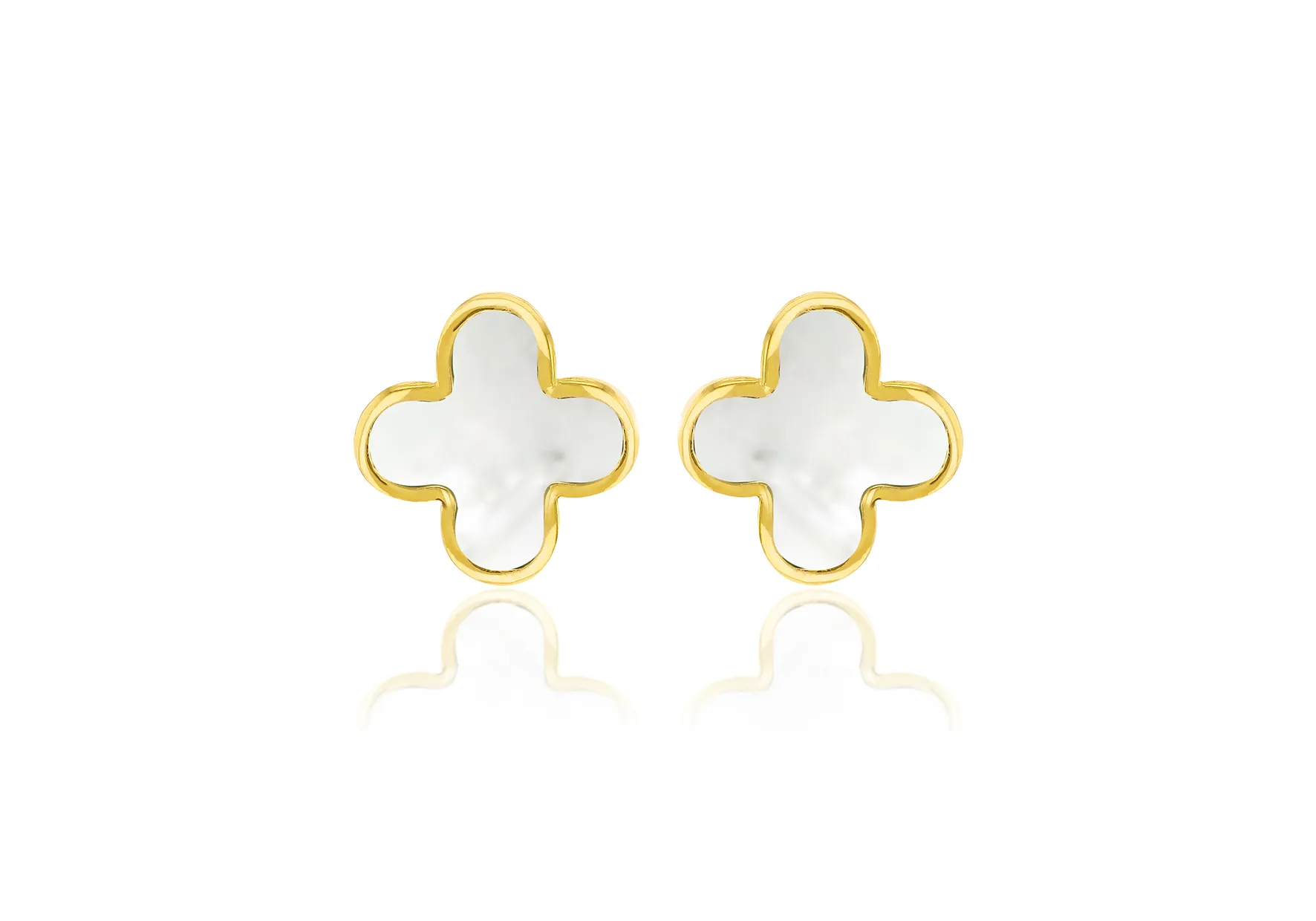 9ct Mop Petal Stud Earrings 18521