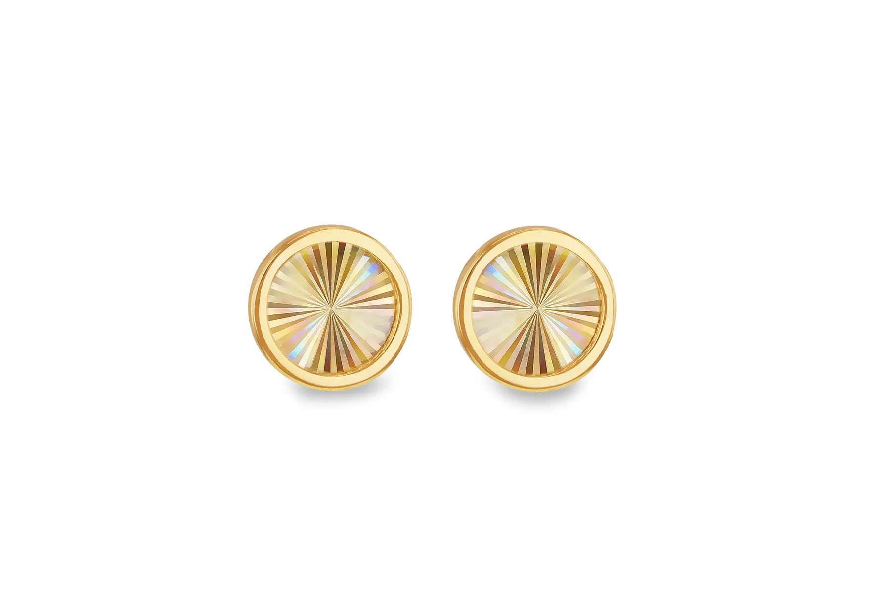 9ct Rainbow Circle Stud Earring