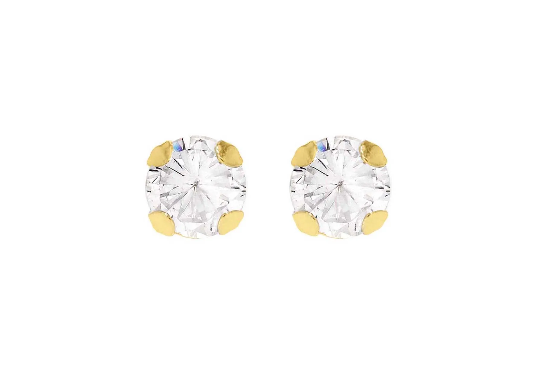 9ct 6mm Cz Earrings 15026