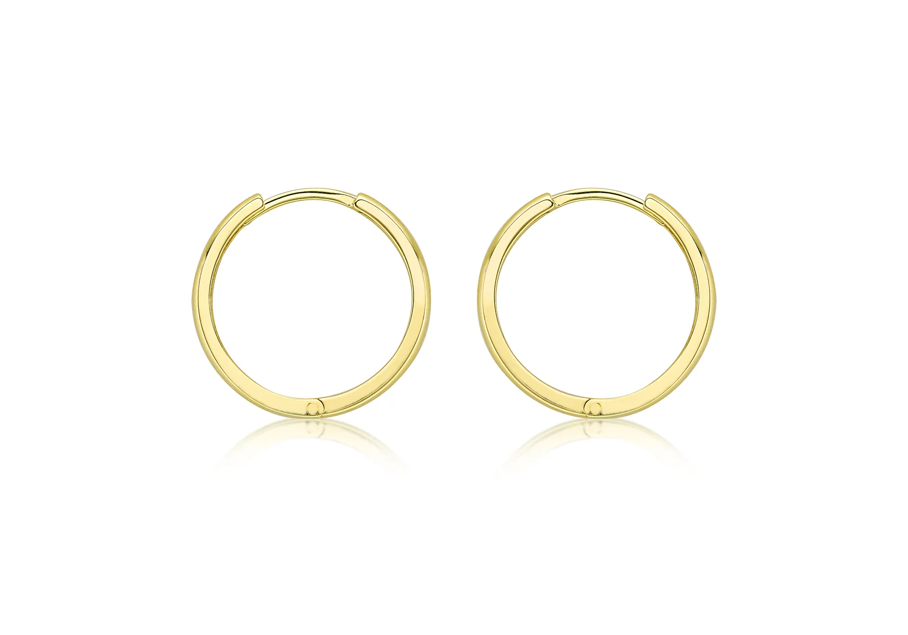 9ct Yellow Gold Huggy Hoop Creole Earrings 14923