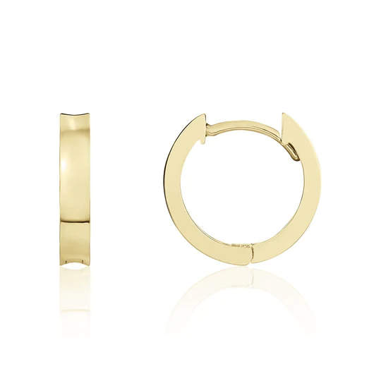 9ct Yellow Gold Hoop Earrings 1970