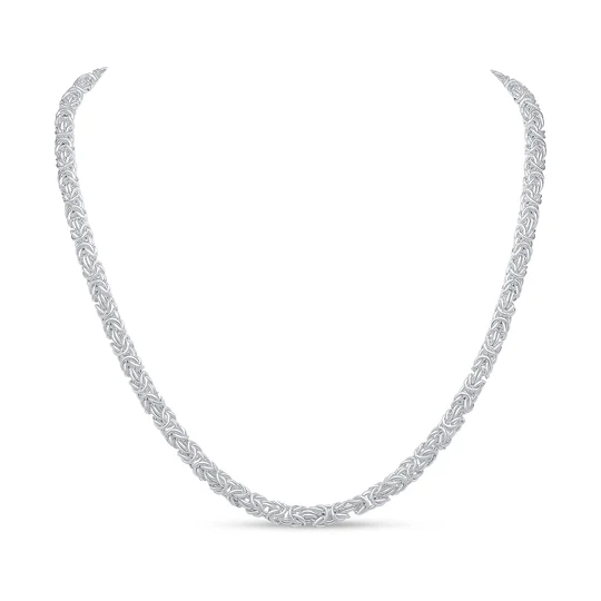 Sterling Silver Byzantine Chain 18'