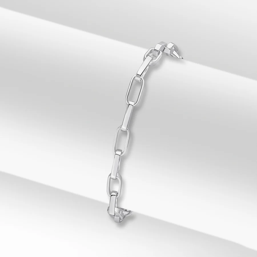 Sterling Silver 1.75mm Handmade Octagonal Belcher Chain Bracelet 7.5'