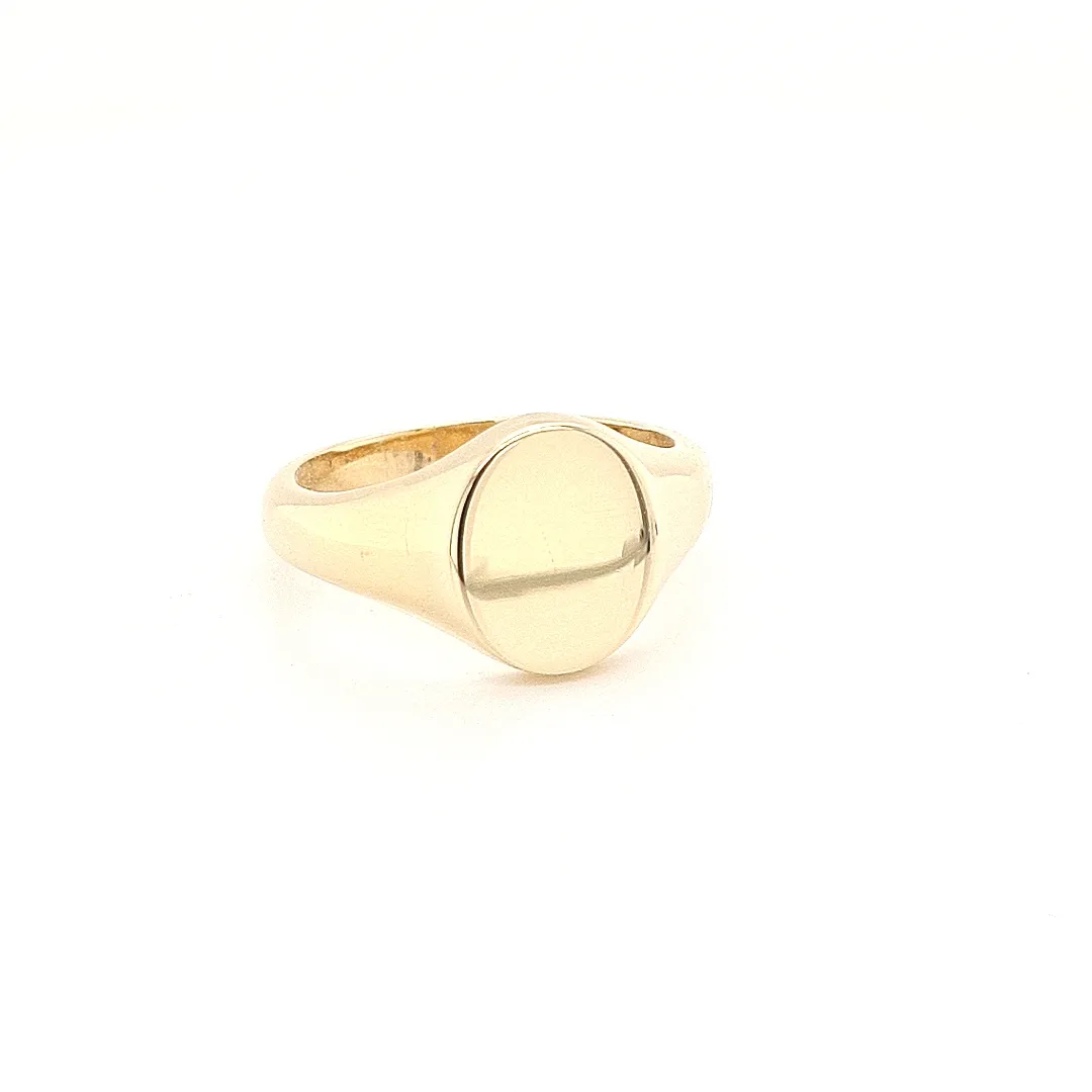 9CT YELLOW GOLD HEAVY GENTS SIGNET RING 13937
