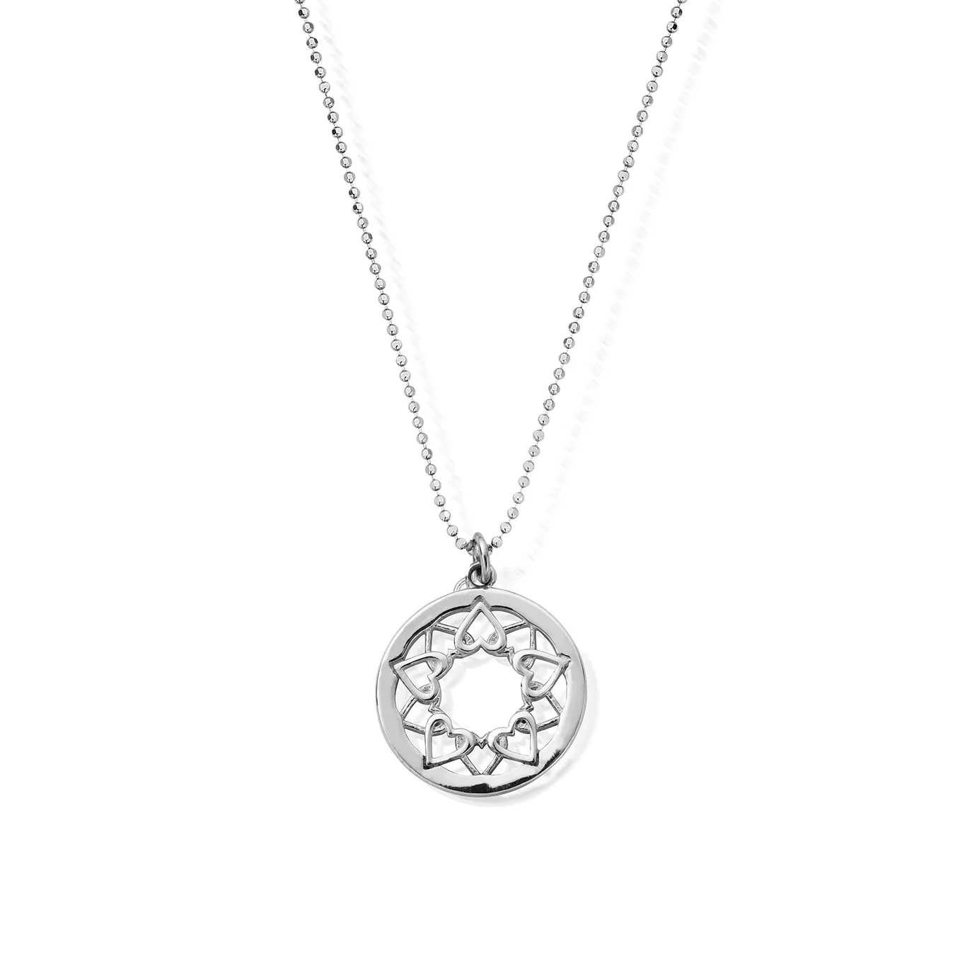 Chlobo Diamond Cut Chain With Heart Mandala Pendant Scdc1468