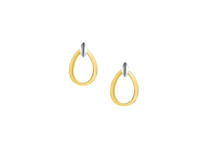 9ct Yellow Open Teardrop Earring 18913