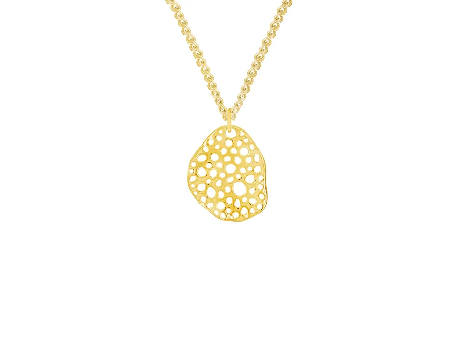 9ct Yellow Gold Lattice Pendant