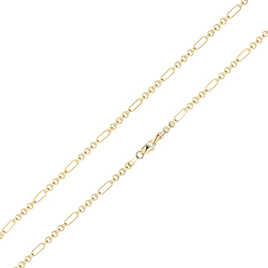 9ct Yellow Gold 3mm Short Figaro 18' Necklace