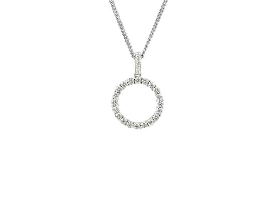 Sterling Silver All Cz Necklace