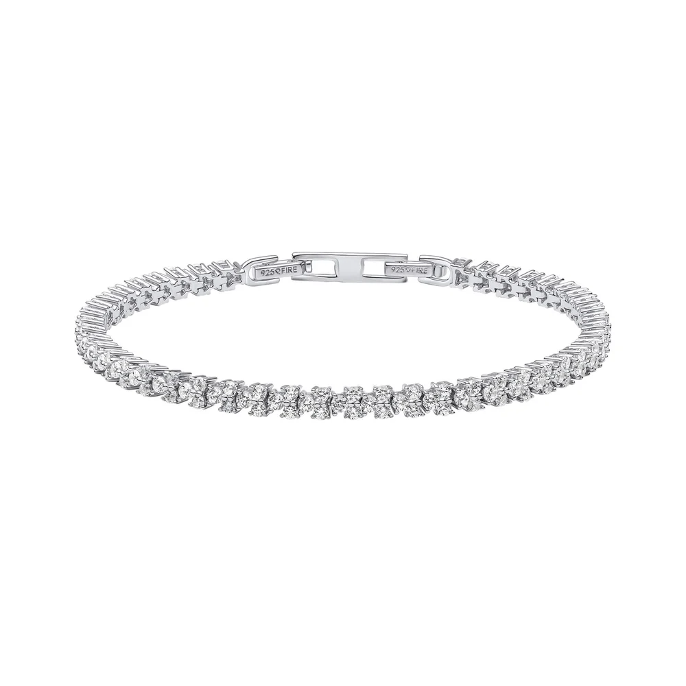 Diamonfire Claw Set Zirconia Tennis Bracelet