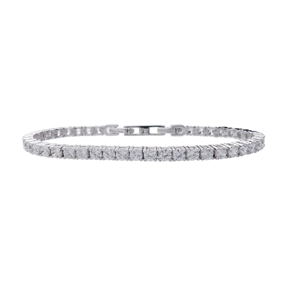 Diamonfire Sterling Silver Claw Set Cz Tennis Bracelet 