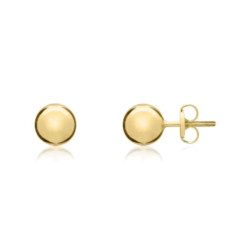 9ct Yellow Gold Polished Ball Stud Earrings 4mm