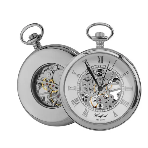 Woodford Open Face Skeleton Pocket Watch