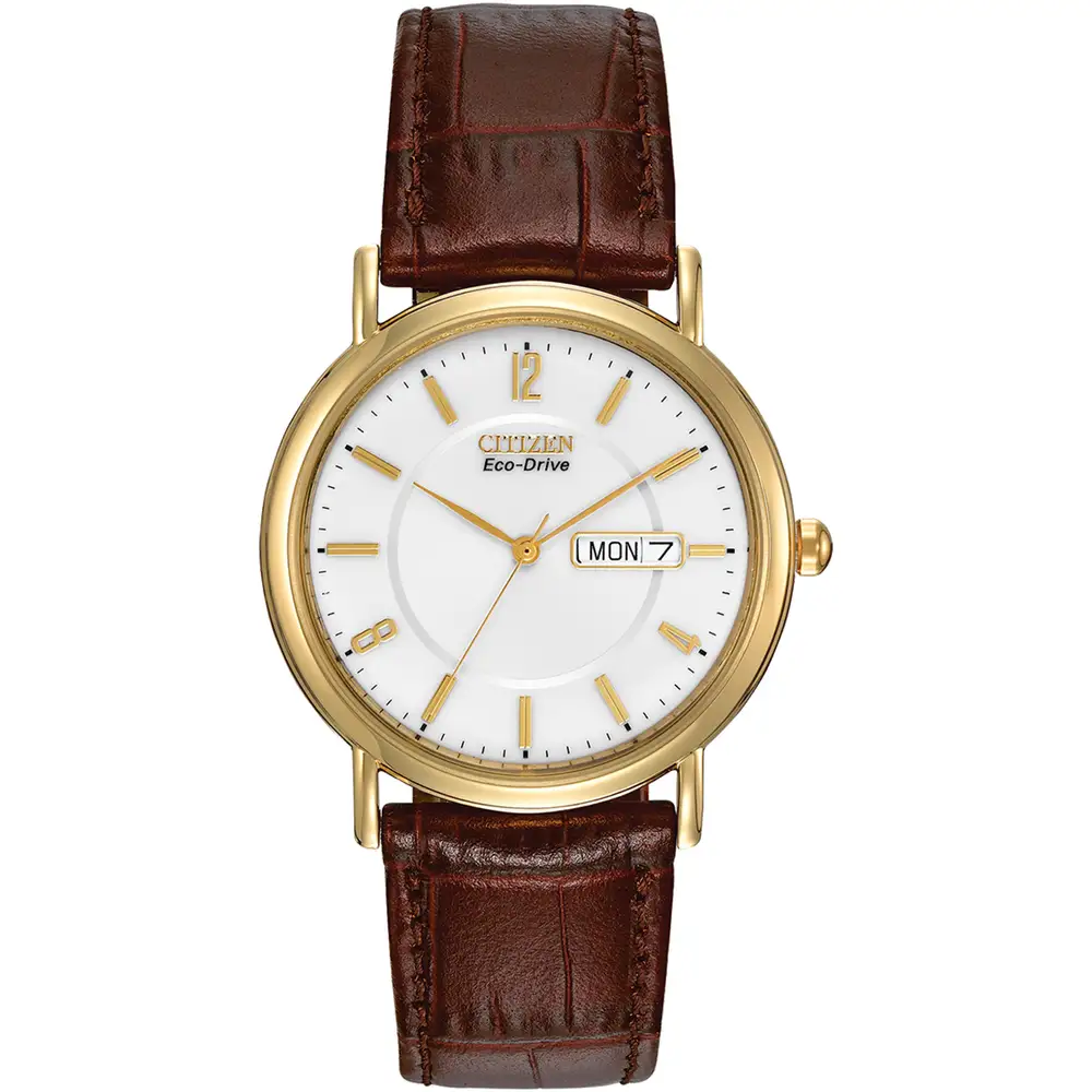 Citizen Classic Brown 36mm Strap Day-date Watch Bm8242-08a