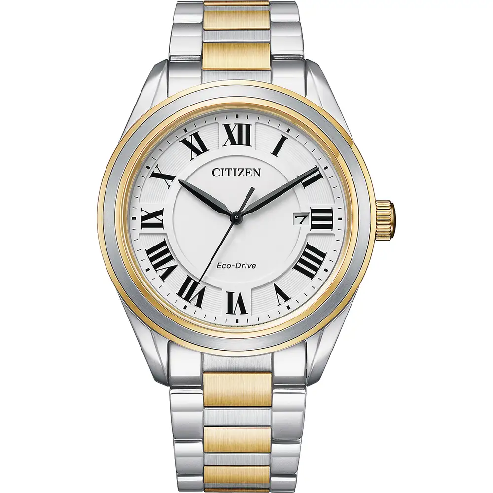Citizen Arezzo Two Tone White Dial Gents Watch Aw1694-50a