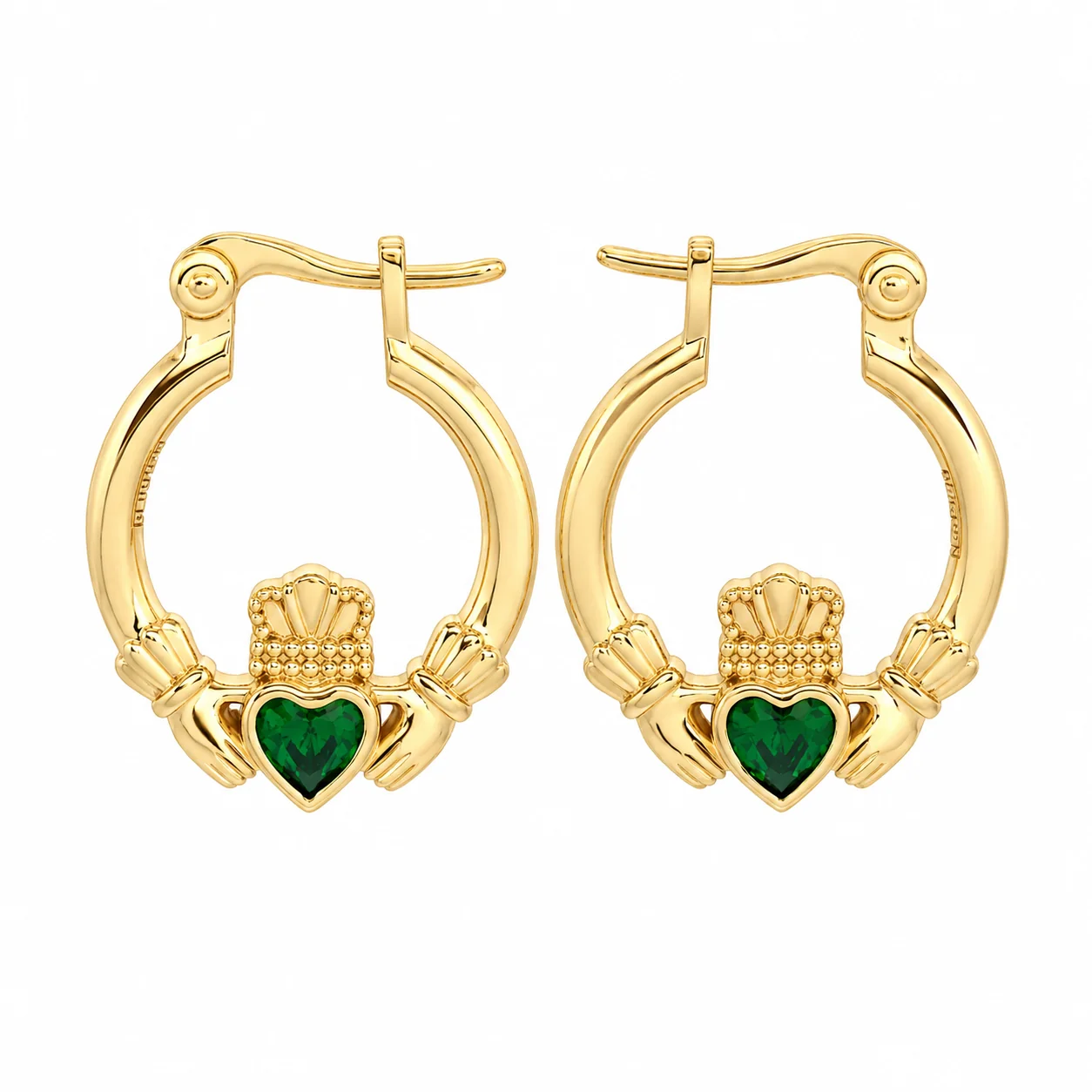 Burren Green Stone Gra Earrings