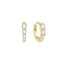 Ania Haie Gold Graduated Sparkle Huggie Hoop Earrings