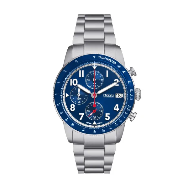 Fossil Sport Tourer Chronograph Stainless Steel Watch Fs6047