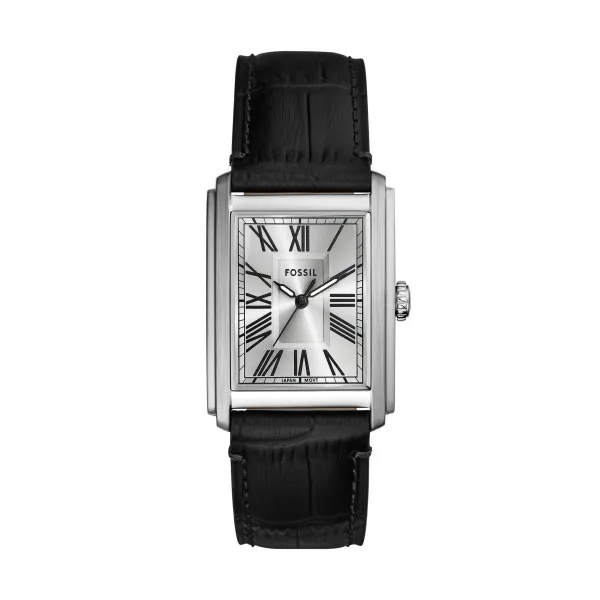 Fossil Carraway Three-hand Black Croco Leather Watch Fs6078