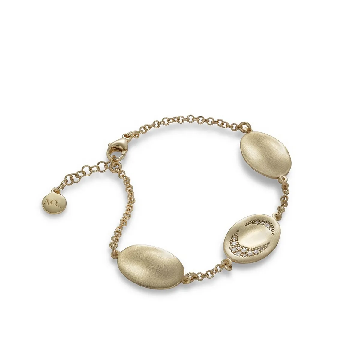 Aquaforte Ovali Preziosi With Three Elements With White Zirconia Pave