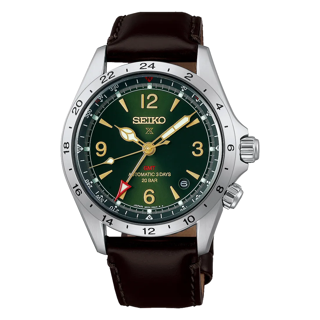 Seiko Prospex Alpinist Mechanical Gmt In Green Hbc007j1