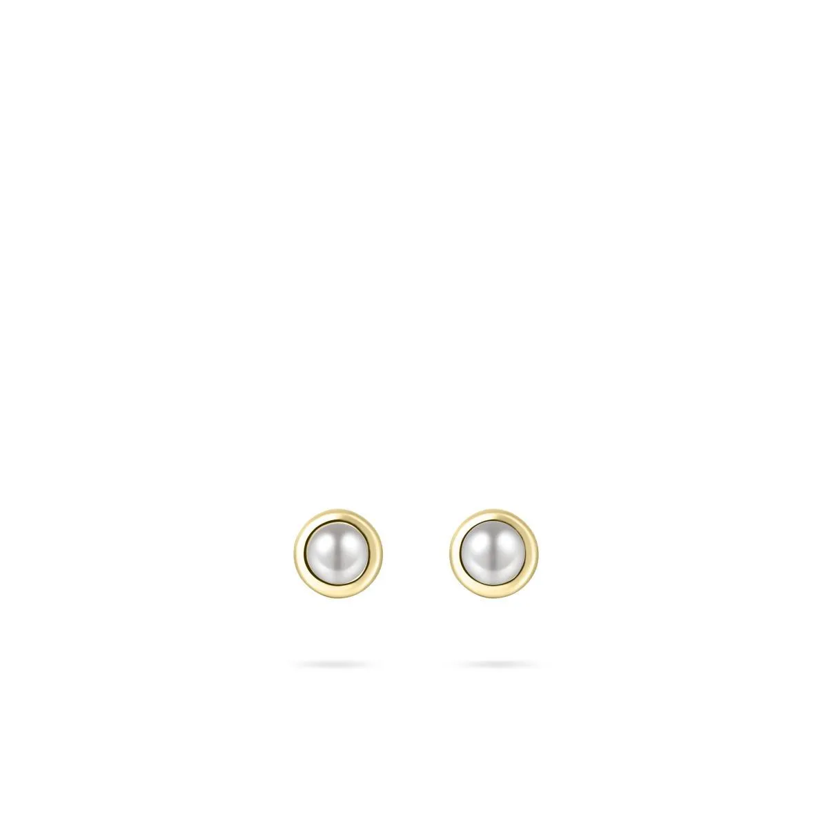 Gisser Jewels Silver Gp Pearl Stud Earrings