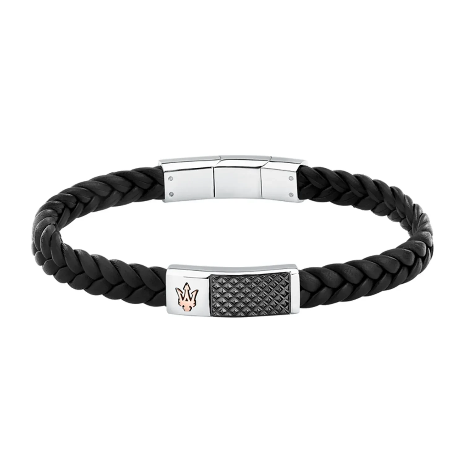Maserati Jewels Recycled Leather Bracelet Jm424ave26