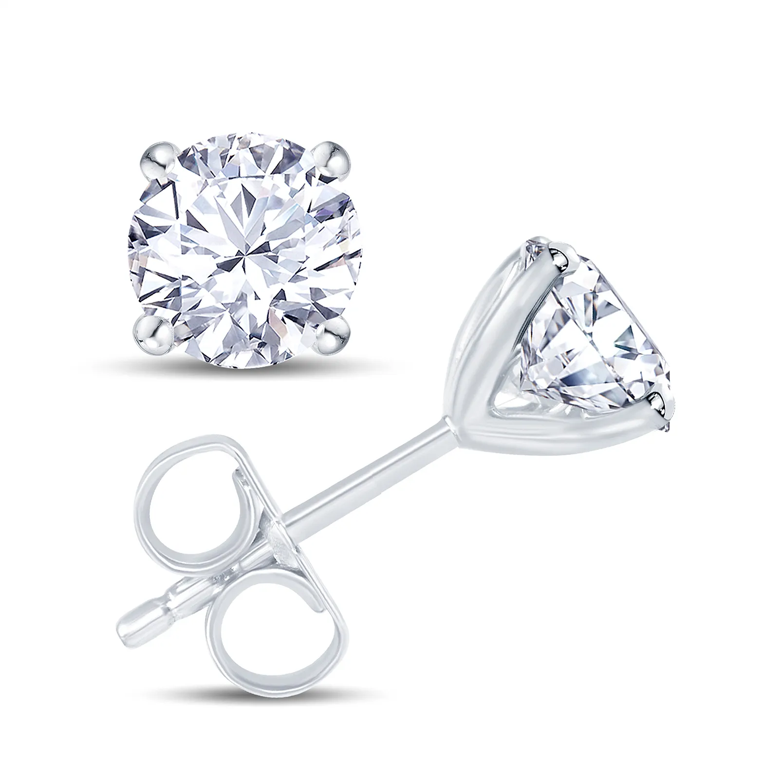 18ct White Gold Lab Grown Diamond Stud Earrings 18830
