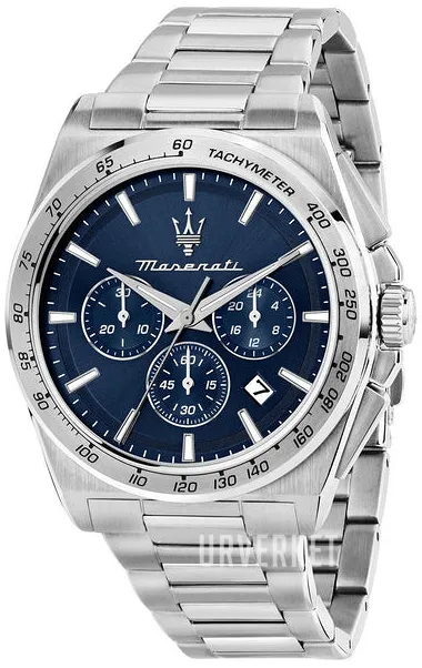 Maserati Velocita 43mm Chrono Blue Dial Stainless Steel Bracelet R8873652014