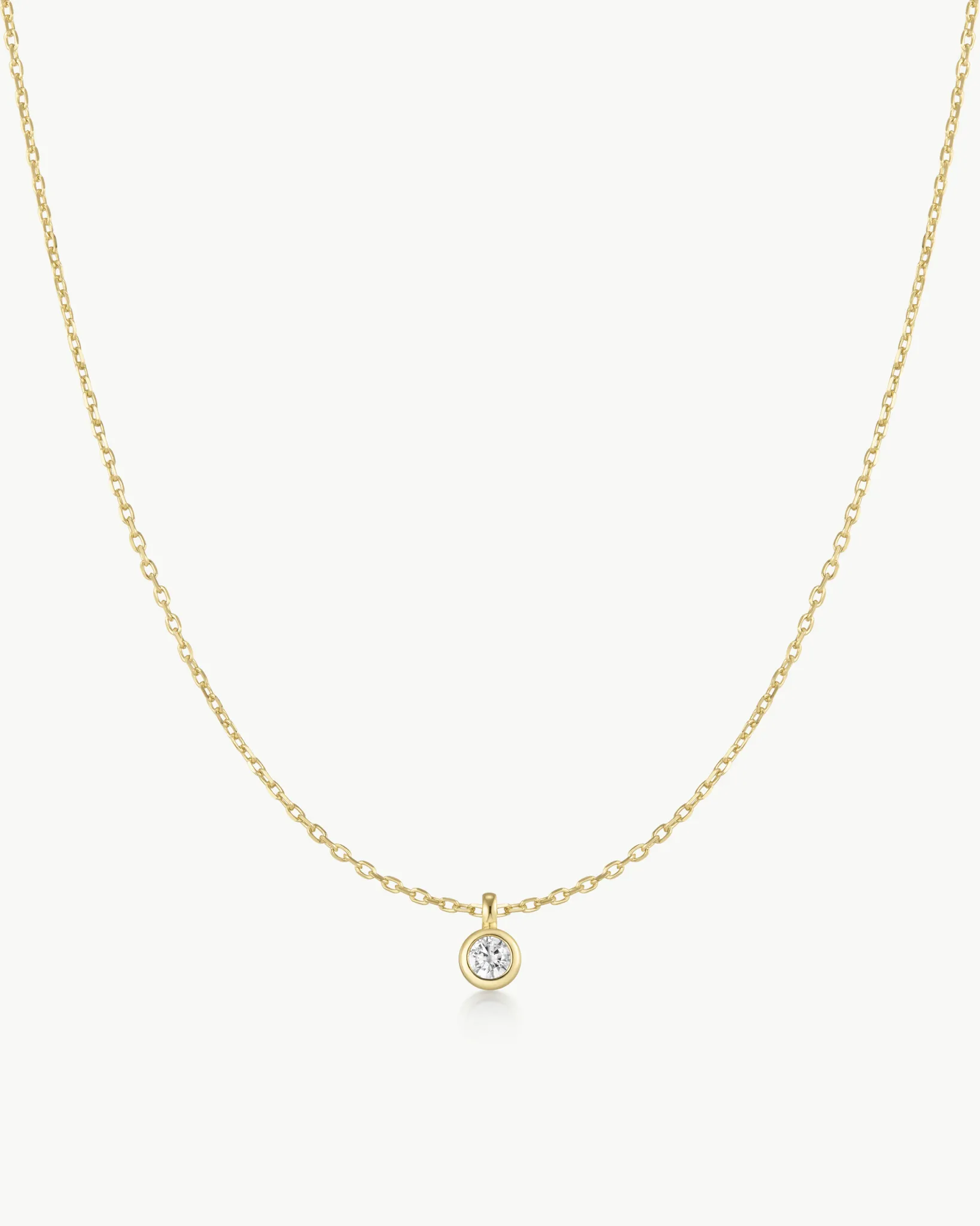 Ania Haie Gold Classic Bezel-set Solitaire Necklace 