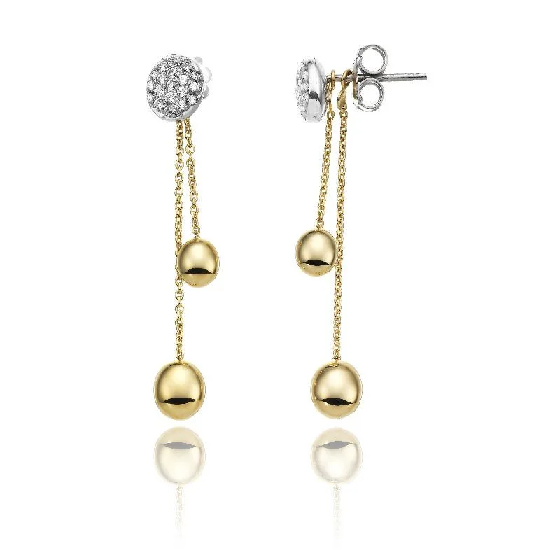 Chimento 18ct Gold Armillas Acqua Diamond drop earrings