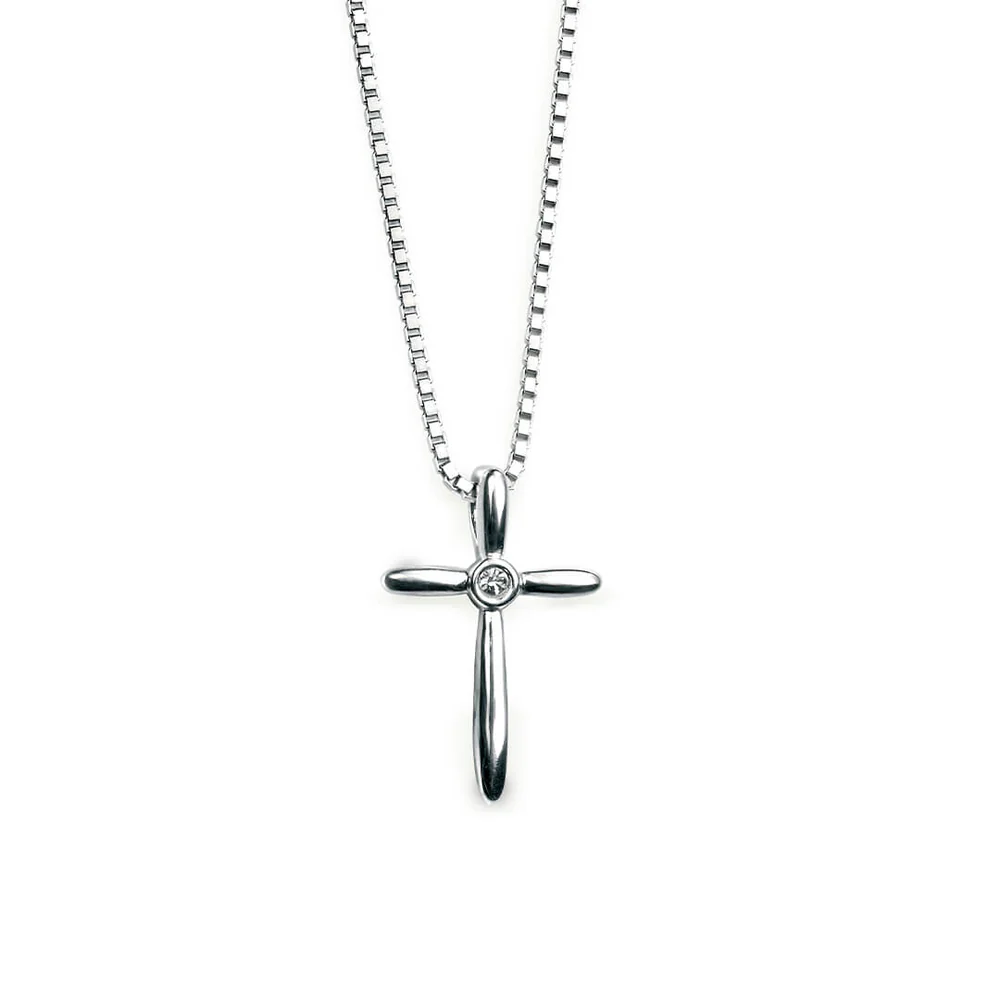 Sterling Silver D For Diamond Pendant