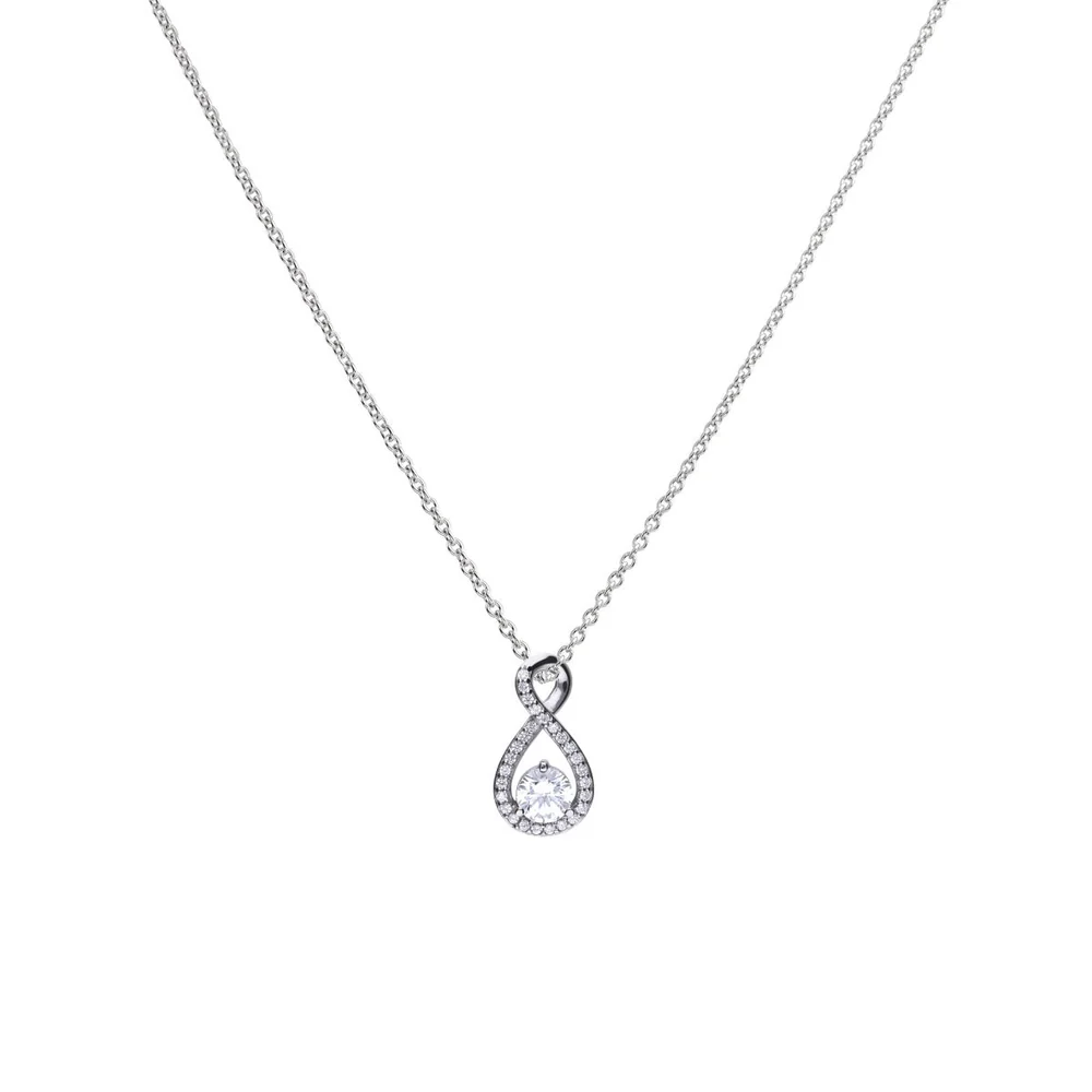 Diamonfire Sterling Silver Infinity Zirconia Pendant