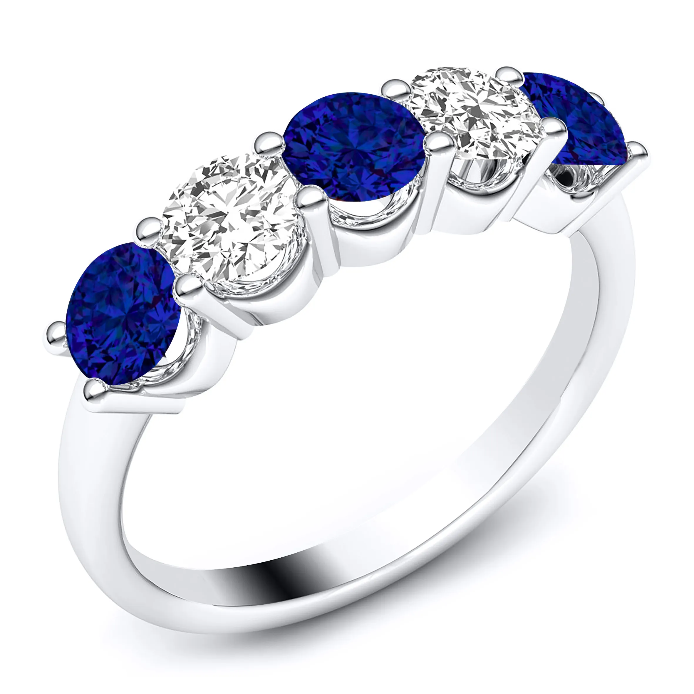 18ct White Gold Sapphire And Diamond Ring 19250