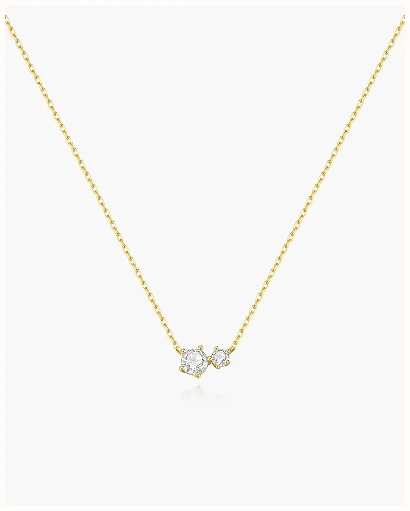 Ania Haie Gold Prong Set Duo Necklace