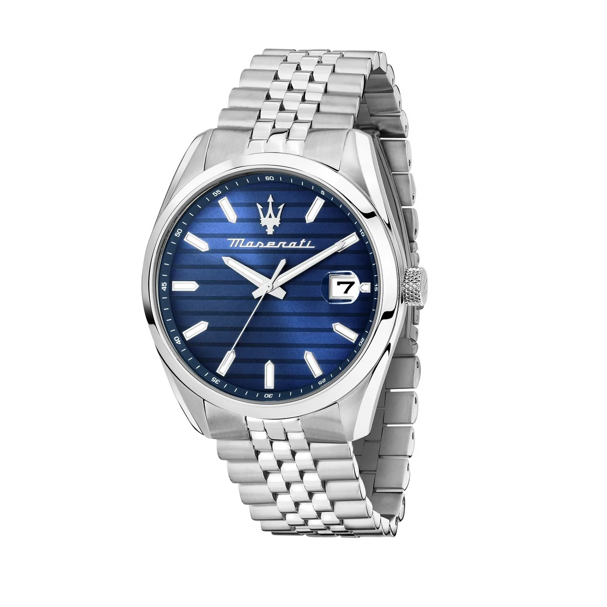 Maserati Attrazione 43mm 3h Blue Dial Stainless Steel Bracelet R8853151028