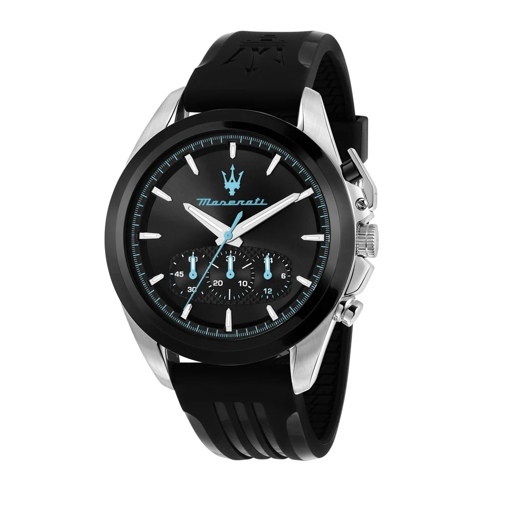 Maserati Traguardo 43mm Chrono Black Dial Black Strap R8871612047