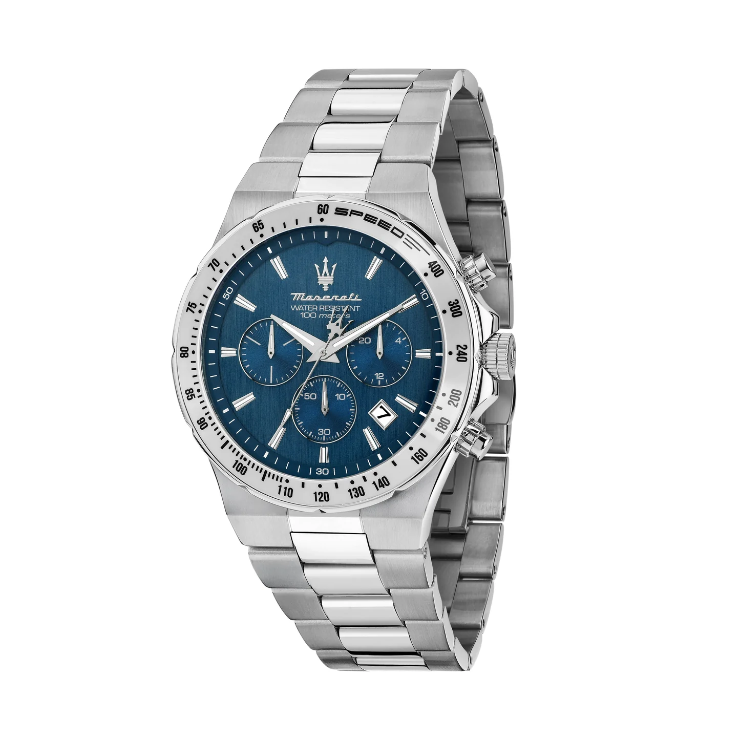 Maserati Sfida 41mm Chronograph Blue Dial Stainless Steel Bracelet R8873640029