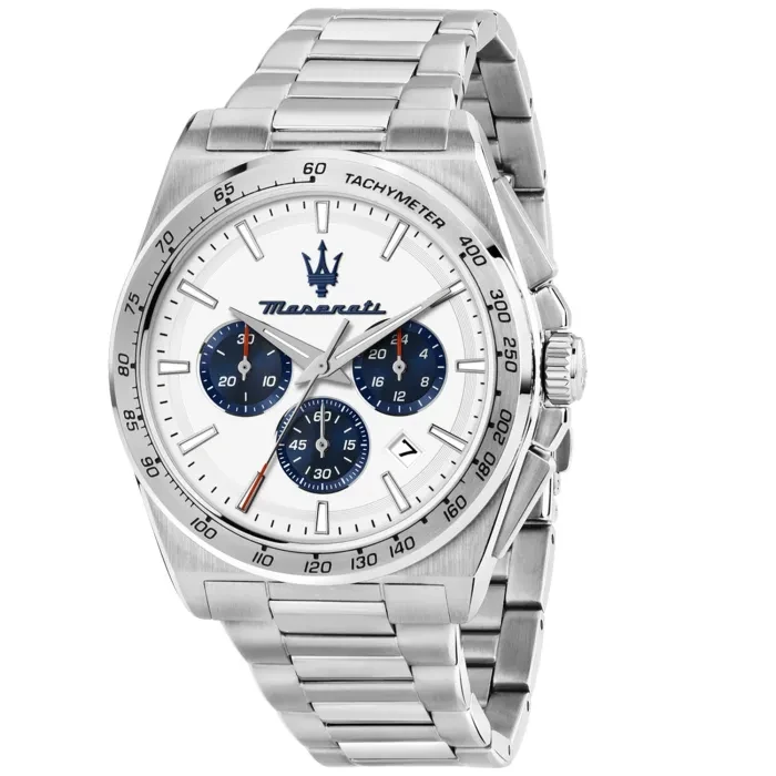 Maserati Velocita 43mm Chrono White Dial R8873652007
