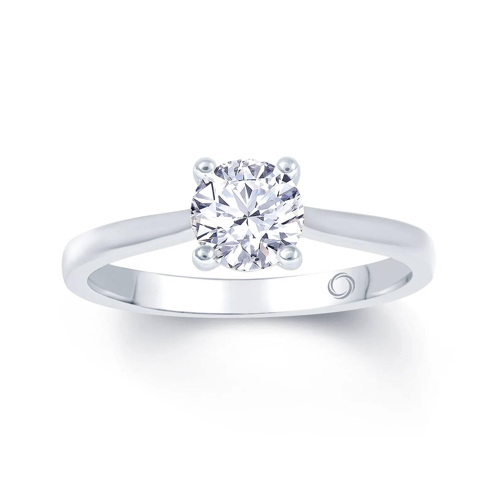 Platinum Solitaire Natural Diamond .31ct Engagement Ring