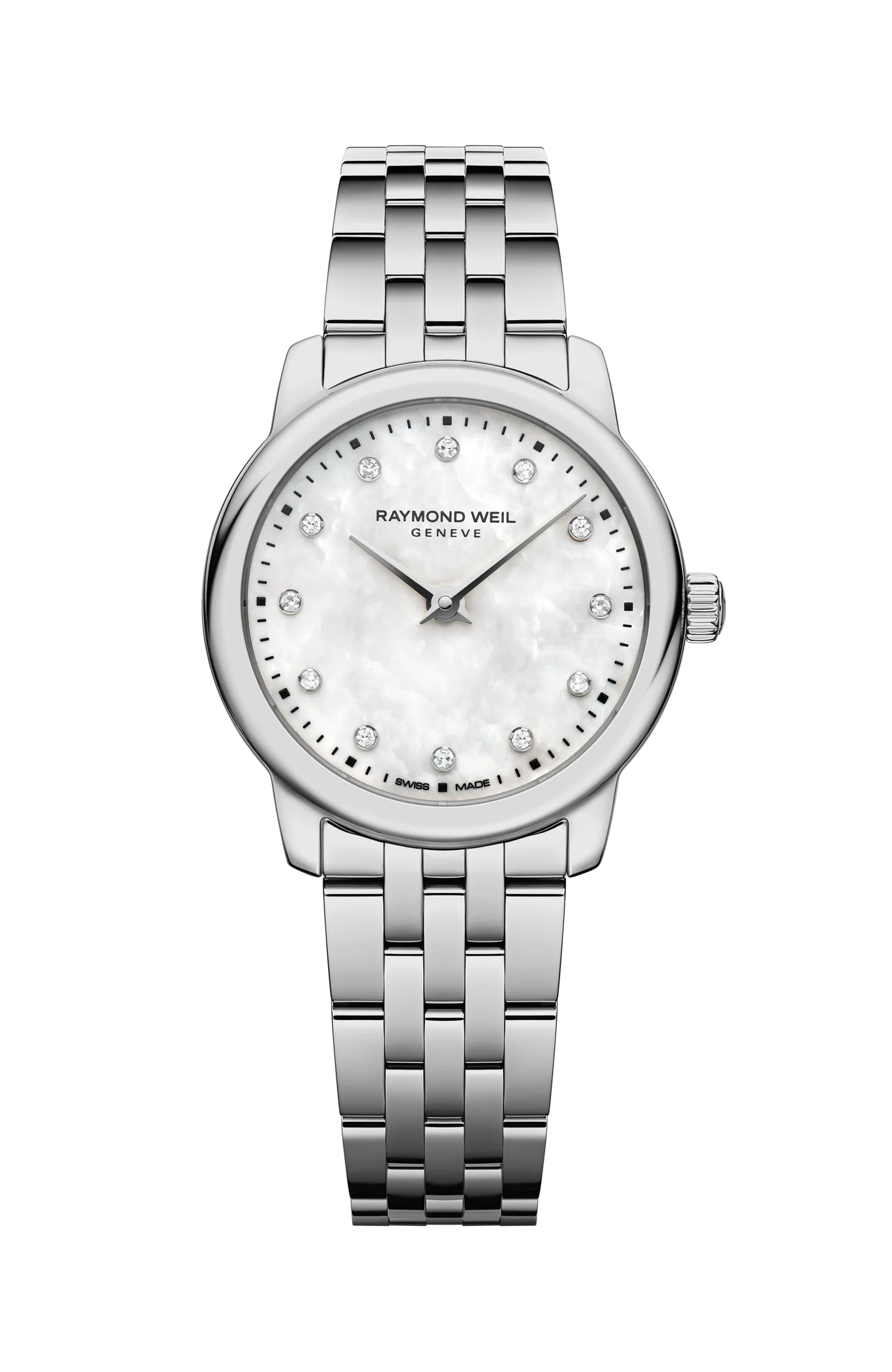 Raymond Weil Toccata Classic 24mm Mother Of Pearl Diamond Dots Dial Steel Bracelet Watch 5024-st-97081