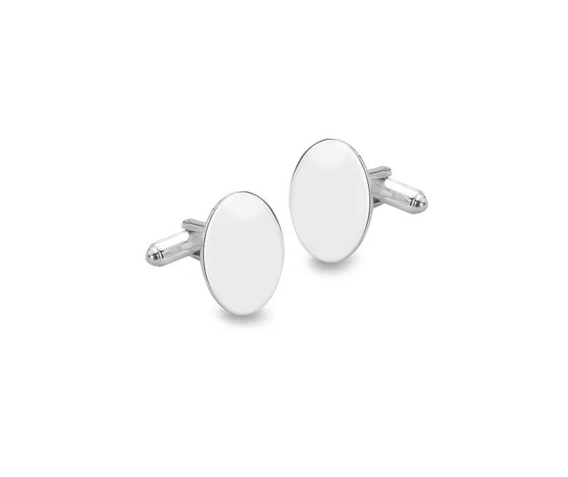 Sterling Silver Oval Cufflinks