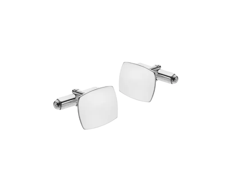 Sterling Silver Cushion Shape Cufflink