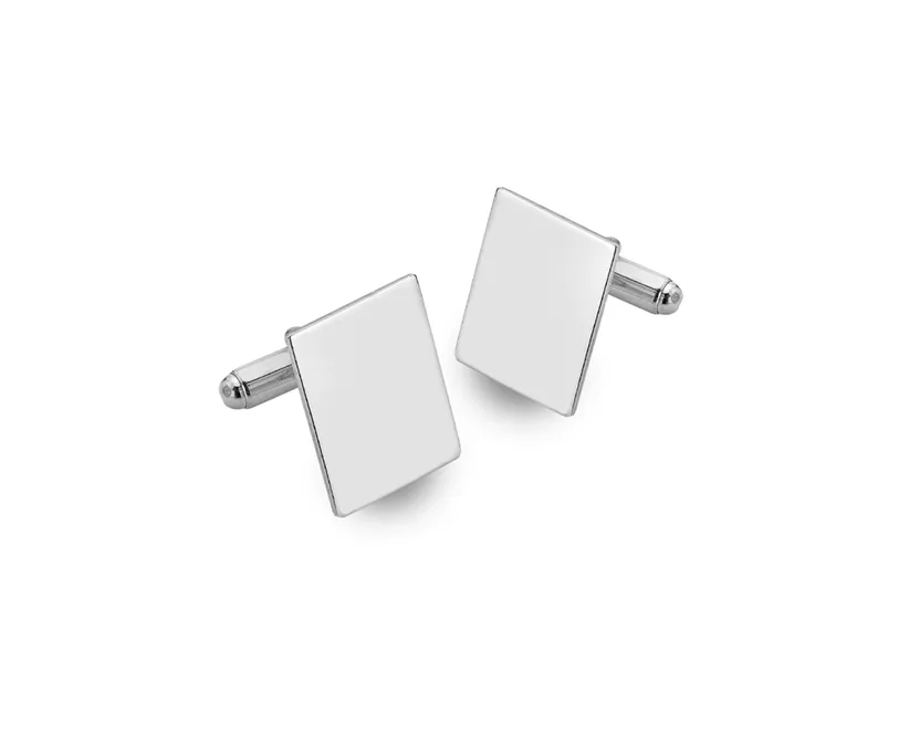 Sterling Silver Rectangle Cufflink